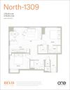 North - 1309 Floor Plan North - 1309 Floor Plan at BLVD Beltline, Alberta